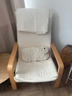 Ikea schommel stoel hout / wit katoen, Ophalen, Gebruikt, Hout, Minder dan 50 cm