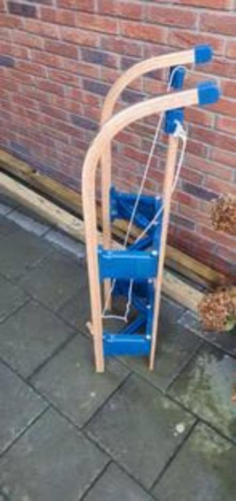 Opvouwbare slee (handig voor in kofferbak), Kinderen en Baby's, Speelgoed | Buiten | Sleeën, Zo goed als nieuw, Hout, Ophalen