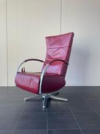 Nette rode leren draai fauteuil / relax fauteuil modern, Huis en Inrichting, Fauteuils, Ophalen, Nvt, Nvt, Nvt