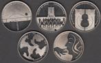 Nederland Penningen set (5) Nijmegen 1 Kroon 2005, Postzegels en Munten, Penningen en Medailles, Ophalen of Verzenden, Overige materialen