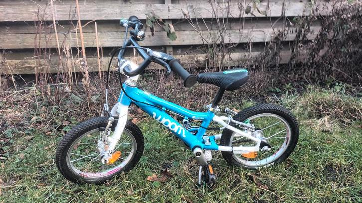 WOOM 2 kinderfiets, Fietsen en Brommers, Fietsen | Kinderfietsjes, Gebruikt, Minder dan 16 inch, Zijwieltjes, Ophalen