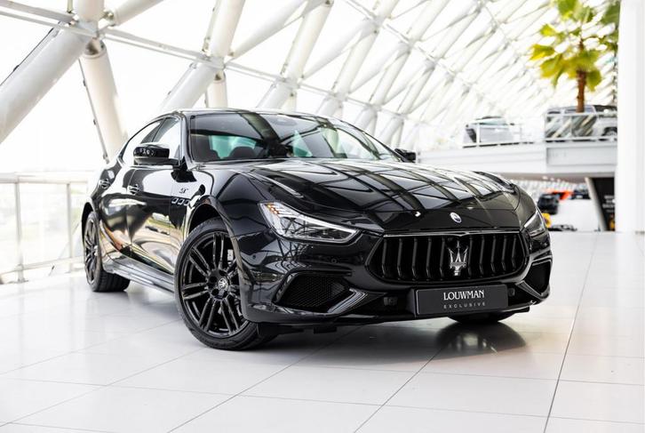 Maserati Ghibli Hybrid GT | Full ADAS | Sunroof | Nerissimo, Auto's, Maserati, Bedrijf, Te koop, Ghibli, 360° camera, ABS, Achteruitrijcamera