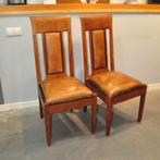 Art Deco set schapenleren haardstoelen (2), Ophalen of Verzenden