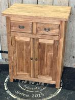 Teak houten meidenkastje stoer sober landelijk jwm, Ophalen, .., Nieuw, ....