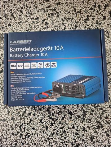 Acculader 10 A / 12 Volt Carbest met 3-traps lading GEL AGM beschikbaar voor biedingen