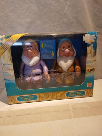 Disney Sneeuwwitje Dwergen Grumpy en Happy nieuw mattel 1992 beschikbaar voor biedingen