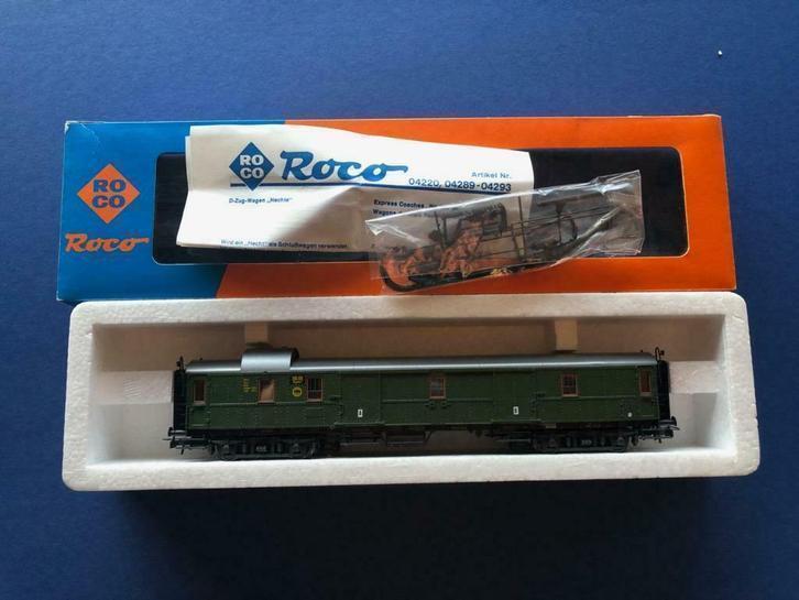 ROCO	4220B	DR Bagage wagon Hannover 105-103	1/87	H0, Hobby en Vrije tijd, Modeltreinen | H0, Wagon, Gelijkstroom, Roco, Ophalen of Verzenden