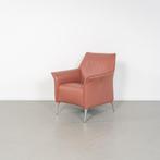 1x Leolux Mayuro Fauteuil Oudroze Leer - Chroom Frame, Niet ingevuld, Minder dan 75 cm, Niet ingevuld, Ophalen of Verzenden