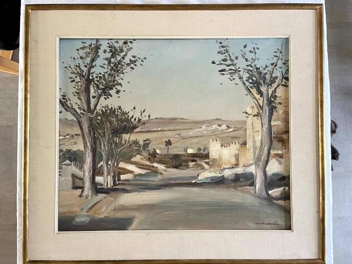 Jan Jurrien Moolhuizen - Spaans landschap - Olieverf op doek, Antiek en Kunst, Kunst | Schilderijen | Klassiek, Ophalen
