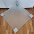 Handige STEVIGE GLAZEN BIJZET TAFELTJES 4 x AANPASBAAR, Minder dan 55 cm, Vierkant, Modern, Ophalen