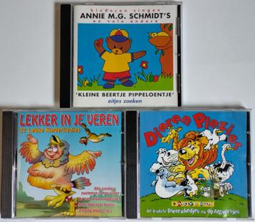 3 x CD kinderliedjes: o.a. Pippeloentje, Dieren Plezier beschikbaar voor biedingen
