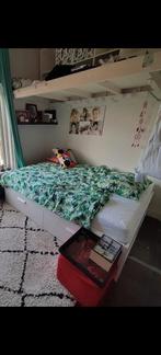 Ikea tweepersoonsbed te koop (Brimnes), Ophalen, Wit, Tweepersoons, 140 cm