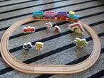 Woezel en Pip Houten Trein set (extra rails mogelijk!), Ophalen, Gebruikt, Duw- of Trekspeelgoed