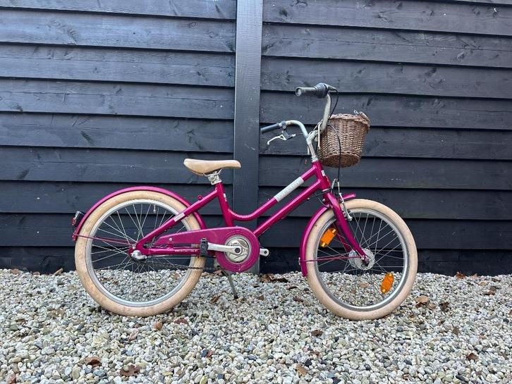 Kinderfiets roze met mandje, Fietsen en Brommers, Fietsen | Meisjes, Gebruikt, 20 inch, Handrem, Versnellingen, Ophalen