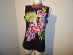 Marccain top abstracte grafische bloemen print lovertjes N5/