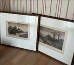 Twee Ingelijste oude Prenten, Antiek en Kunst, Kunst | Etsen en Gravures, Ophalen of Verzenden
