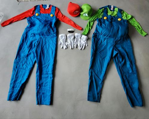 Mooie pakken Mario en Luigi maat L/XL zo goed als nieuw!, Kinderen en Baby's, Carnavalskleding en Verkleedspullen, Zo goed als nieuw