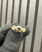 18k gouden ring bezet met zirkonia stenen, Ophalen of Verzenden, Nieuw