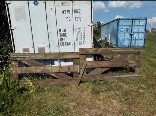 Landhekken 2 soorten, Tuin en Terras, Tuinhekken en Hekwerk, Gebruikt, Overige typen, Hout, Met poort, Ophalen