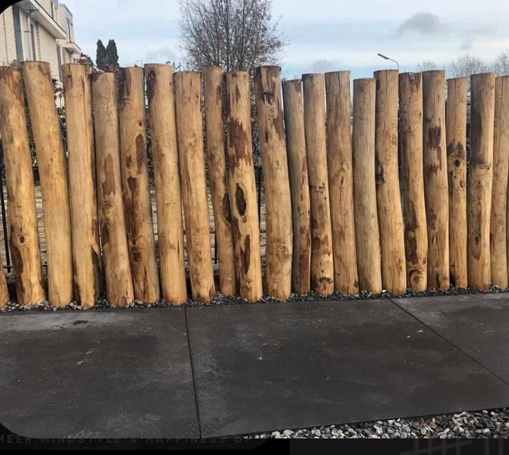 Kastanje/robinia houten palen afrastering schutting oprit, Tuin en Terras, Palen, Balken en Planken, Nieuw, Palen, Ophalen of Verzenden