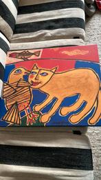 kat van Corneille 60x50cm, Antiek en Kunst, Kunst | Schilderijen | Abstract, Ophalen of Verzenden