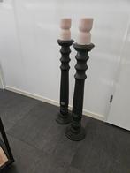 Hoge zwarte kandelaren riverdale 2 stuks, Huis en Inrichting, Woonaccessoires | Kandelaars en Kaarsen, Ophalen, Gebruikt, 50 tot 75 cm