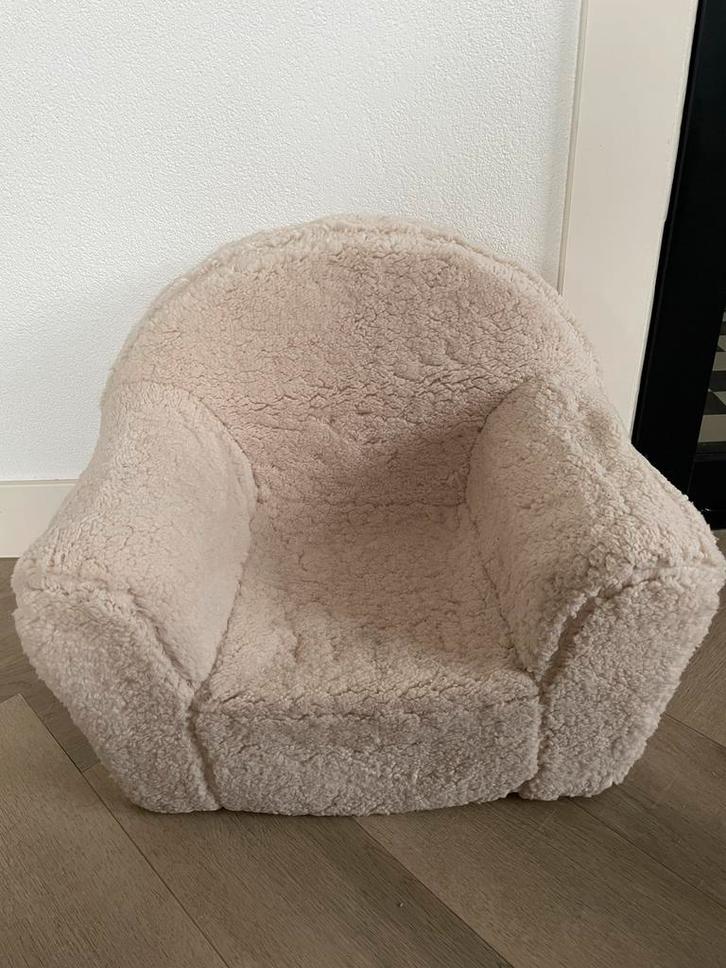 Leen Bakker Teddy Stoel - Crème, Huis en Inrichting, Stoelen, Zo goed als nieuw, Eén, Stof, Wit, Ophalen