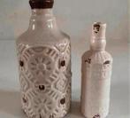 2 vaasjes, Overige kleuren, Ophalen of Verzenden, Minder dan 50 cm, Glas