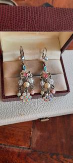 Vintage oorbellen met  Swarovski kristal en barokparels., Ophalen of Verzenden, Zo goed als nieuw, Overige materialen