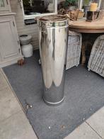 RVS Rookkanaal Dubbelwandig - 98cm, Ophalen, Gebruikt, Kachel, 60 tot 150 cm