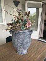 Prachtige grote kruikpot met herfst bloemstuk, Huis en Inrichting, Woonaccessoires | Overige, Ophalen of Verzenden, Zo goed als nieuw