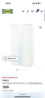 Kledingkast Ikea - Vihals - dit weekend ophalen!, 120 cm, Ophalen of Verzenden, Eenpersoons, Wit