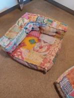 Vida xl poef modulair stof patchwork, Ophalen, Rond, Stof