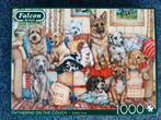 Falcon de Luxe Puzzel - Honden op de Bank - 1000 stukjes, Ophalen of Verzenden, 500 t/m 1500 stukjes, Gebruikt, Legpuzzel