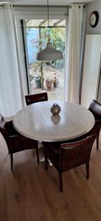 Ronde massief houten Eettafel - 140cm diameter - 8 personen, Huis en Inrichting, Tafels | Eettafels, Ophalen, Gebruikt, Overige materialen