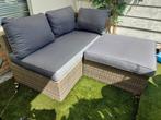 Lounge bank met kussens, Ophalen, Gebruikt, Wicker, Bank