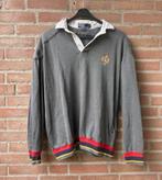 Polo Ralph Lauren Vintage 90s Preppy Crest Trui Pullover M, Ophalen of Verzenden, Gedragen, Maat 52/54 (L), Blauw