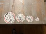 4 ajax stickers 17,5 /13,5/10 en 6 cm, Verzamelen, Ophalen of Verzenden, Zo goed als nieuw, Ajax