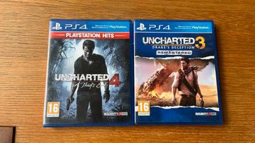 Uncharted 3+4 - PS4 beschikbaar voor biedingen