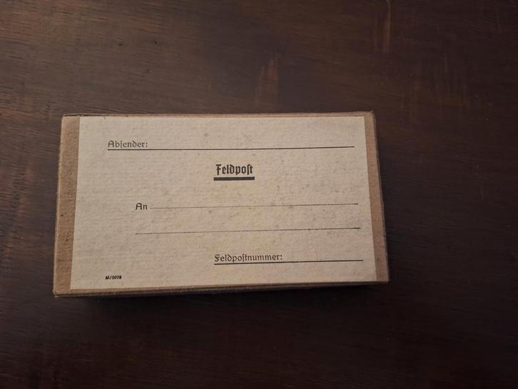 WW2 Duitse Veldpost Doosje, Verzamelen, Militaria | Tweede Wereldoorlog, Overige soorten, Overige typen, Duitsland, Verzenden