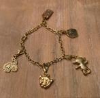 Gouden bedelarmband met Disney Lion King thema, Nieuw, Ophalen of Verzenden, Met bedels of kralen, Goud