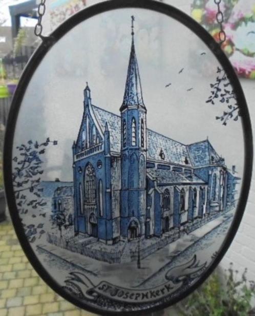 glas in lood Sint Josephkerk Utrecht, Draaiwegkerk 100 jaar, Antiek en Kunst, Kunst | Overige Kunst, Ophalen of Verzenden