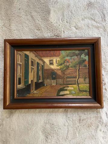 Schilderij: Binnenplaats met Boom beschikbaar voor biedingen