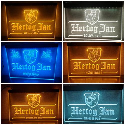 HERTOG JAN 3D ledverlichting met EIGEN tekst/logo, Verzamelen, Biermerken, Nieuw, Reclamebord, Plaat of Schild, Hertog Jan, Ophalen of Verzenden