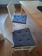 4 Witte Norwald Ikea Eetkamerstoelen, Ophalen, Gebruikt, Wit, Scandinavisch