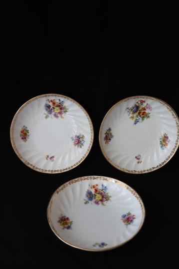 Antieke Bloch & Co Eischwald porseleinen bordjes c 1900 beschikbaar voor biedingen