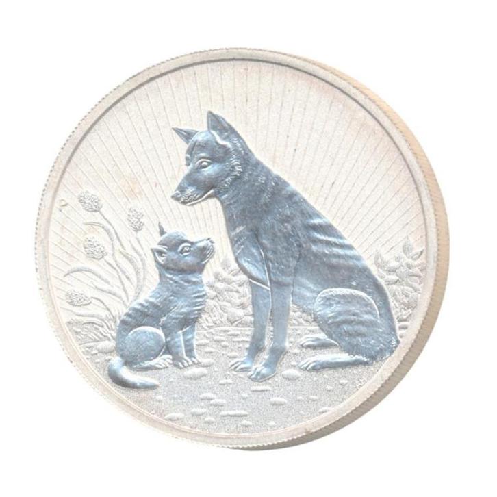 Australië 2 ounce zilver 2022 Piedfort Dingo, Postzegels en Munten, Edelmetalen en Baren, Zilver, Ophalen of Verzenden