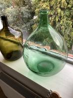 Oude glazen groene fles- vintage decoratie Franse stijl, Ophalen of Verzenden
