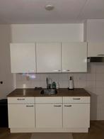 Bruynzeel Keukenblok met Afzuigkap, Huis en Inrichting, Gebruikt, Wit, Enkelwandige keuken, Ophalen of Verzenden