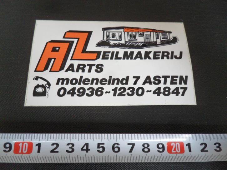 sticker asten zeilmakerij aarts moleneind 7, Verzamelen, Stickers, Zo goed als nieuw, Bedrijf of Vereniging, Ophalen